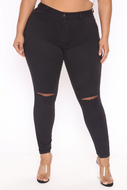 Narrow waist skinny jeans - Black
